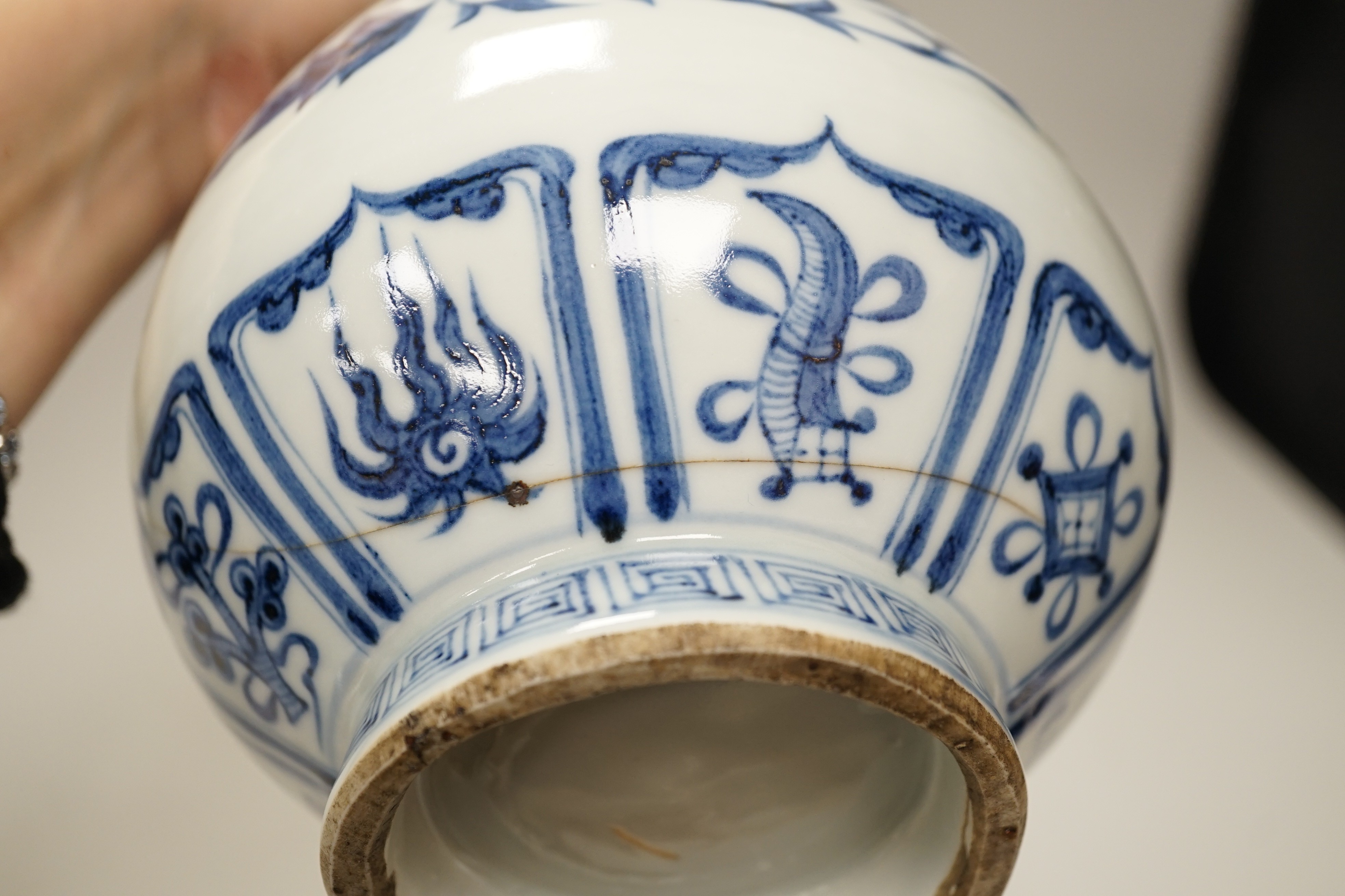 A Chinese blue and white yuhuchunping, in Yuan style, 29cm